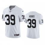 Men's Las Vegas Raiders #39 Nate Hobbs White Vapor Limited Jersey
