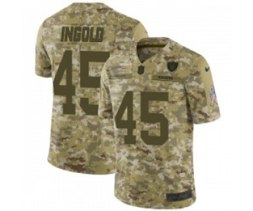 Men's Las Vegas Raiders #45 Alec Ingold Limited Camo 2018 Salute to Service Jersey