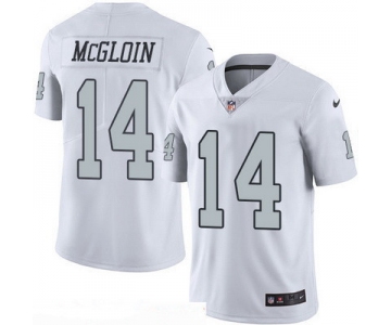 Men's Oakland Raiders #14 Matt McGloin White 2016 Color Rush Stitched NFL Nike Limited Jersey