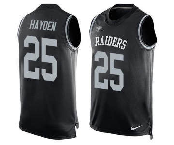 Men's Oakland Raiders 25 D.J. Hayden Nike Black Printed Player Name & Number Tank Top