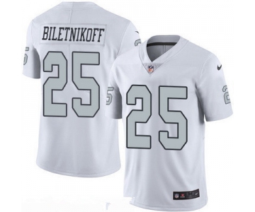 Men's Oakland Raiders #25 Fred Biletnikoff Retired White 2016 Color Rush Stitched NFL Nike Limited Jersey