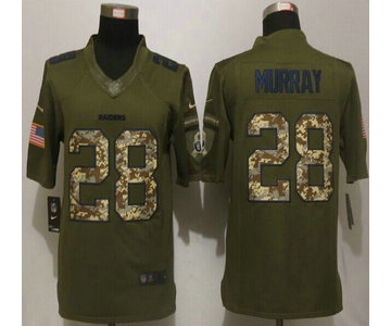 Men's Oakland Raiders #28 Latavius Murray Green Salute to Service 2015 NFL Nike Limited Jersey