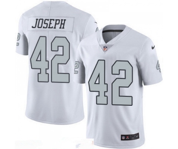 Men's Oakland Raiders #42 Karl Joseph White 2016 Color Rush Stitched NFL Nike Limited Jersey
