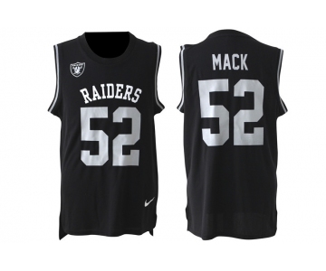 Men's Oakland Raiders #52 Khalil Mack Black Nike Tank Top Stitched NFL Limited Jersey