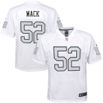 Men's Oakland Raiders #52 Khalil Mack Nike White Color Rush Game Jersey