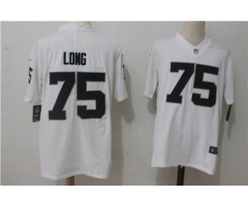 Men's Oakland Raiders #75 Howie Long White 2017 Vapor Untouchable Stitched NFL Nike Limited Jersey