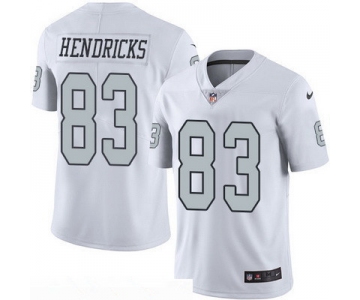 Men's Oakland Raiders #83 Ted Hendricks Retired White 2016 Color Rush Stitched NFL Nike Limited Jersey