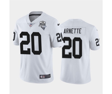 Nike Las Vegas Raiders 20 Damon Arnette White 2020 Inaugural Season Vapor Untouchable Limited Jersey