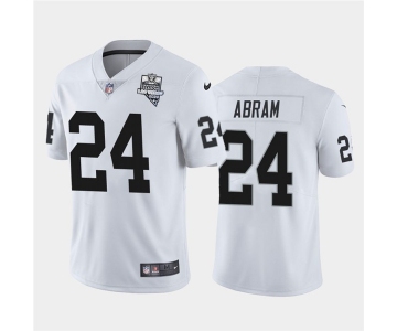Nike Las Vegas Raiders 24 Johnathan Abram White 2020 Inaugural Season Vapor Untouchable Limited Jersey