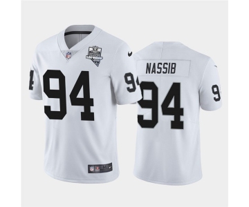 Nike Las Vegas Raiders 94 Carl Nassib White 2020 Inaugural Season Vapor Untouchable Limited Jersey