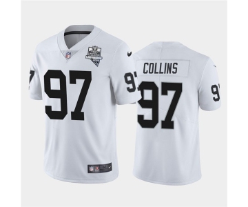 Nike Las Vegas Raiders 97 Maliek Collins White 2020 Inaugural Season Vapor Untouchable Limited Jersey
