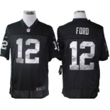 Nike Oakland Raiders #12 Jacoby Ford Black Limited Jersey