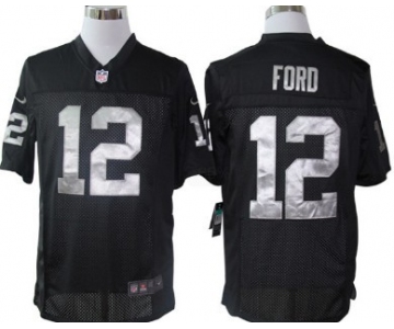 Nike Oakland Raiders #12 Jacoby Ford Black Limited Jersey