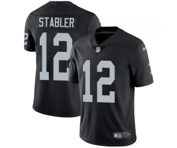 Nike Oakland Raiders #12 Kenny Stabler Black Team Color Men's Stitched NFL Vapor Untouchable Limited Jersey
