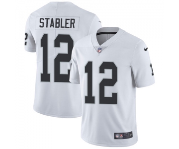 Nike Oakland Raiders #12 Kenny Stabler White Men's Stitched NFL Vapor Untouchable Limited Jersey