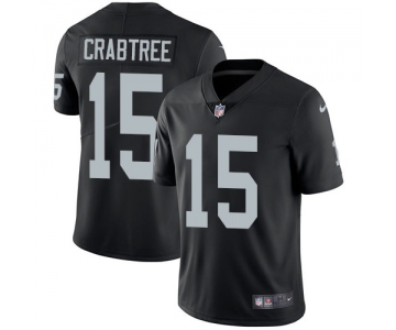 Nike Oakland Raiders #15 Michael Crabtree Black Team Color Men's Stitched NFL Vapor Untouchable Limited Jersey