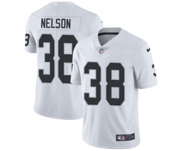 Nike Oakland Raiders #38 Nick Nelson White Men's Stitched NFL Vapor Untouchable Limited Jersey