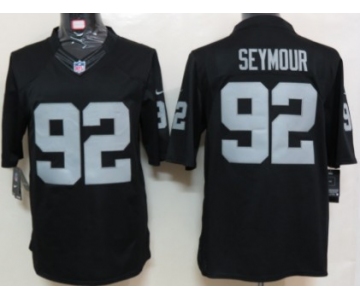 Nike Oakland Raiders #92 Richard Seymour Black Limited Jersey