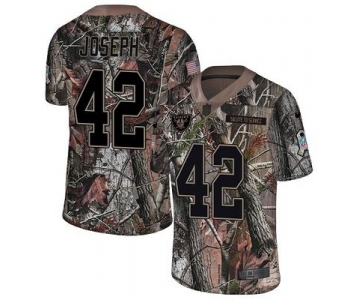Nike Raiders #42 Karl Joseph Camo Men's Stitched NFL Limited Rush Realtree Jersey