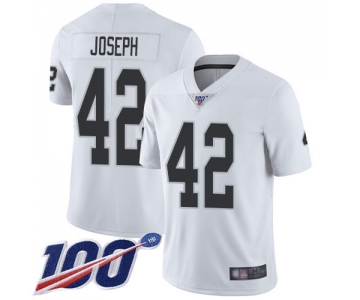 Nike Raiders #42 Karl Joseph White Men's Stitched NFL 100th Season Vapor Limited Jersey
