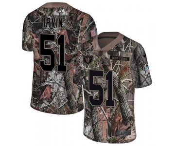 Nike Raiders #51 Bruce Irvin Camo Men's Stitched NFL Limited Rush Realtree Jersey