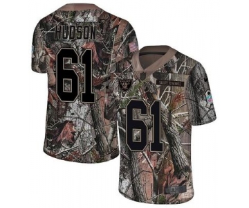 Nike Raiders #61 Rodney Hudson Camo Men's Stitched NFL Limited Rush Realtree Jersey