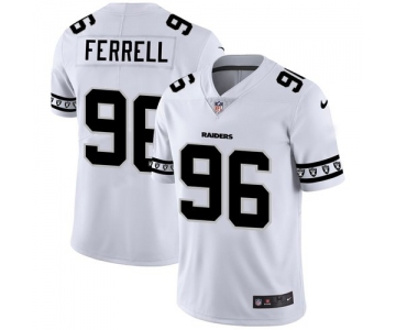 Oakland Raiders #96 Clelin Ferrell Nike White Team Logo Vapor Limited NFL Jersey