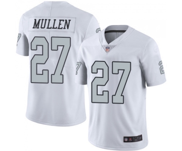 Raiders #27 Trayvon Mullen White Men's Stitched Football Limited Rush Jersey