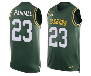 Men's Green Bay Packers #23 Damarious Randall Green Hot Pressing Player Name & Number Nike NFL Tank Top Jersey