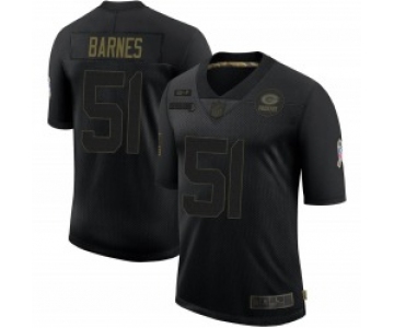 Men's Green Bay Packers #51 Krys Barnes Limited Black 2020 Salute To Service Jersey