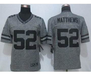 Men's Green Bay Packers #52 Clay Matthews Nike Gray Gridiron 2015 NFL Gray Limited Jersey