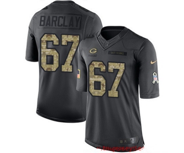 Men's Green Bay Packers #67 Don Barclay Black Anthracite 2016 Salute To Service Stitched NFL Nike Limited Jersey