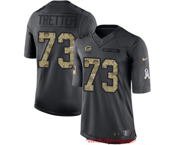 Men's Green Bay Packers #73 JC Tretter Black Anthracite 2016 Salute To Service Stitched NFL Nike Limited Jersey
