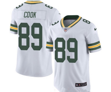Men's Green Bay Packers #89 Jared Cook White 2016 Color Rush Stitched NFL Nike Limited Jersey