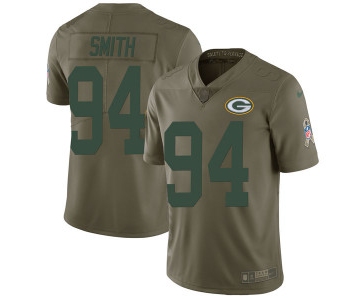 Men's Green Bay Packers #94 Preston Smith Limited Salute to Service Nike Green Jersey