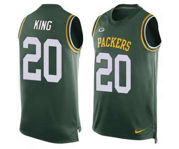 Nike Green Bay Packers #20 Kevin King Green Team Color Men's Stitched NFL Limited Tank Top Jersey