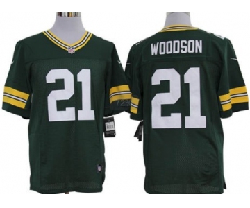 Nike Green Bay Packers #21 Charles Woodson Green Limited Jersey