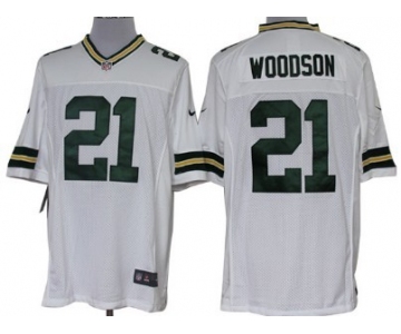 Nike Green Bay Packers #21 Charles Woodson White Limited Jersey