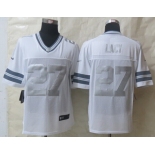 Nike Green Bay Packers #27 Eddie Lacy Platinum White Limited Jersey