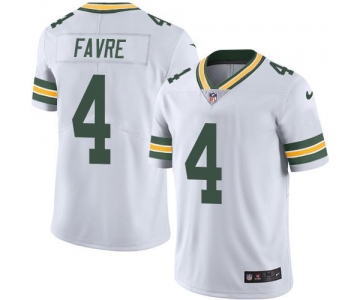 Nike Green Bay Packers #4 Brett Favre White Men's Stitched NFL Vapor Untouchable Limited Jersey