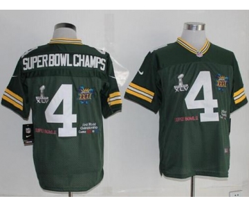 Nike Green Bay Packers #4 Superbowlchamps Green Team Color Men's Stitched NFL Limited Jersey