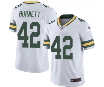 Nike Green Bay Packers #42 Morgan Burnett White Men's Stitched NFL Vapor Untouchable Limited Jersey