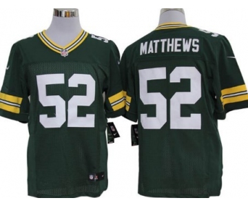 Nike Green Bay Packers #52 Clay Matthews Green Limited Jersey