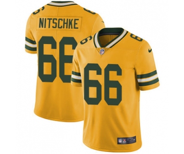 Nike Green Bay Packers #66 Ray Nitschke Yellow Men's Stitched NFL Limited Rush Jersey
