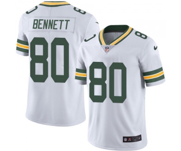 Nike Green Bay Packers #80 Martellus Bennett White Men's Stitched NFL Vapor Untouchable Limited Jersey