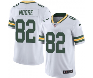 Nike Green Bay Packers #82 J'Mon Moore White Men's Stitched NFL Vapor Untouchable Limited Jersey
