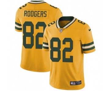 Nike Green Bay Packers #82 Richard Rodgers Yellow Men's Stitched NFL Limited Rush Jersey