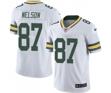 Nike Green Bay Packers #87 Jordy Nelson White Men's Stitched NFL Vapor Untouchable Limited Jersey