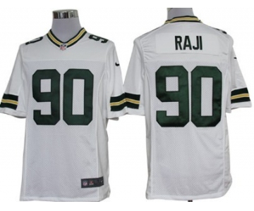 Nike Green Bay Packers #90 B.J. Raji White Limited Jersey