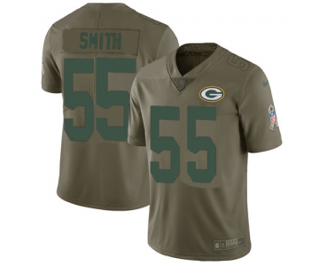 Nike Green Packers #55 Za'Darius Smith Olive Men's Stitched NFL Limited 2017 Salute To Service Jersey